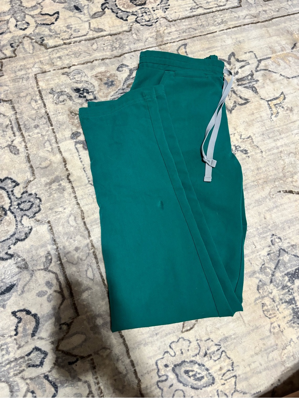 Green Drawstring Scrub Pants